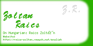 zoltan raics business card